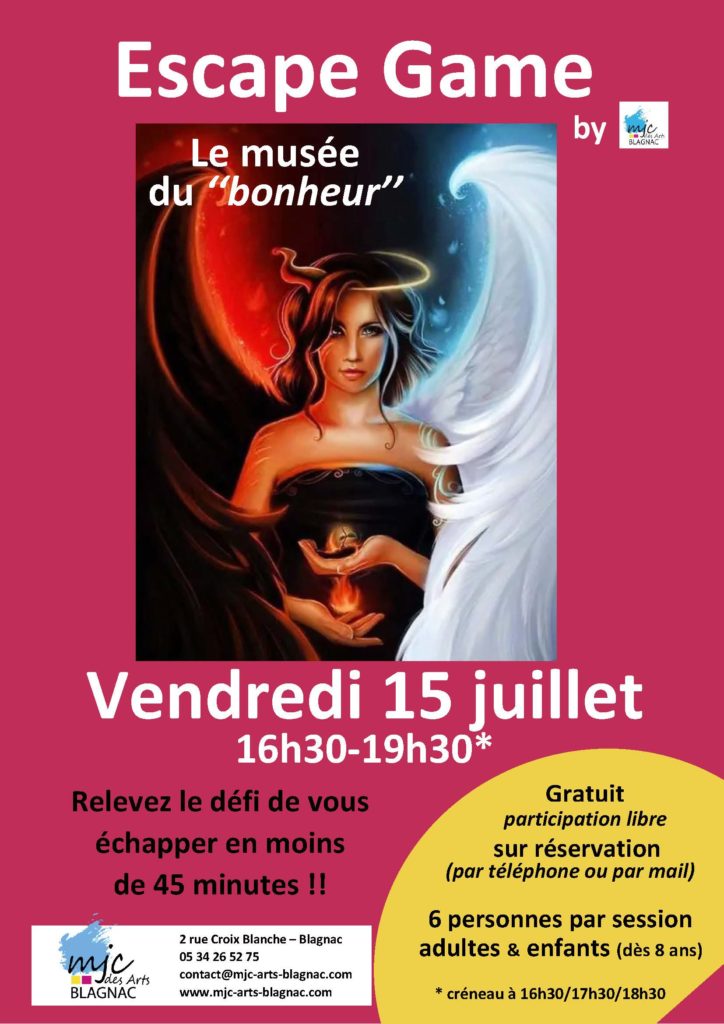 escape game MJC Arts Blagnac