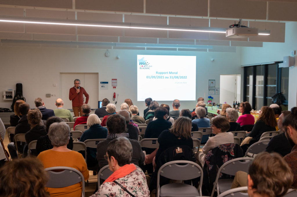 Assemblée générale de la MJC des Arts de Blagnac, Salle des Caouecs, Blagnac, 27 janvier 2023