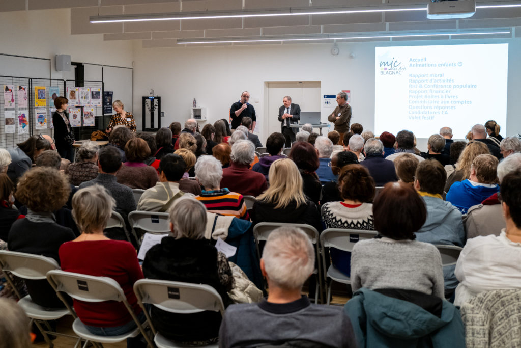 Assemblée générale de la MJC des Arts de Blagnac, Salle des Caouecs, Blagnac, 31 janvier 2025