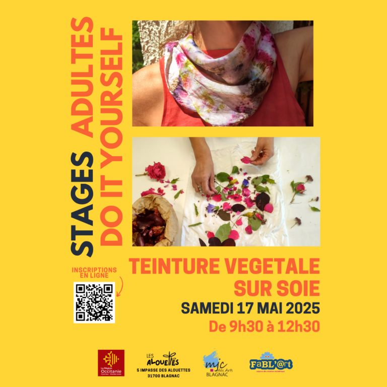 Stage Fablab DIY – Teinture végétale sur soie (Publicaton Instagram)