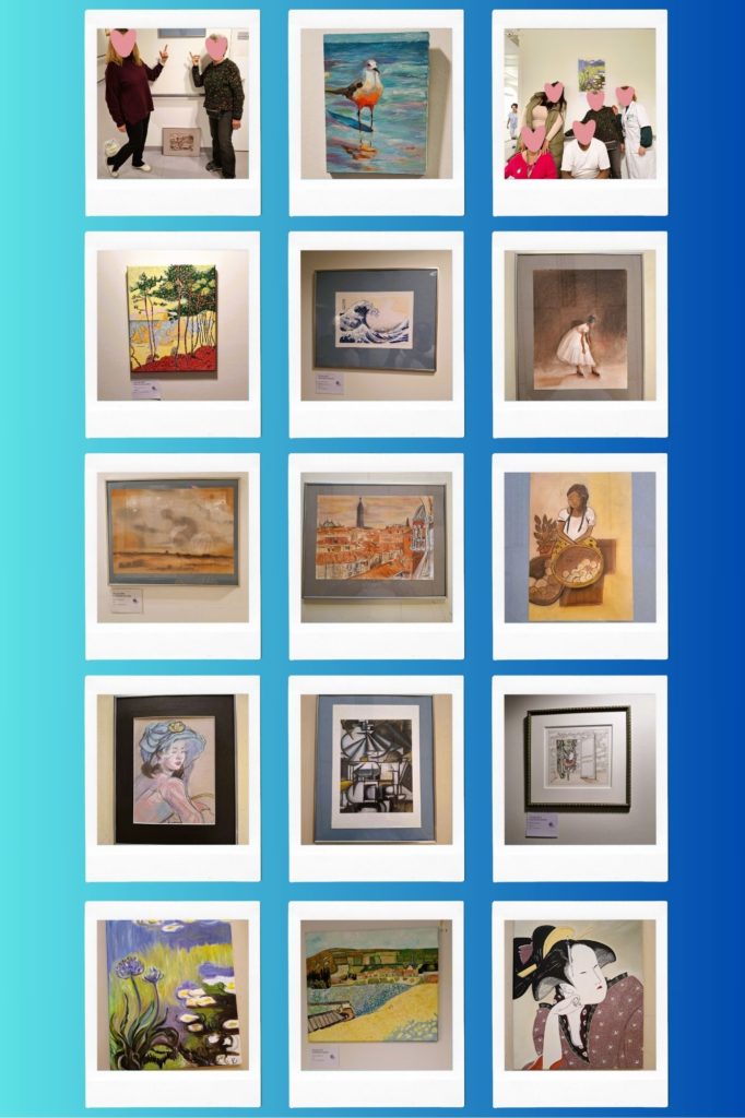 Oeuvres prêtées par les adhérents des Ateliers Arts Plastiques de Cathy Roger