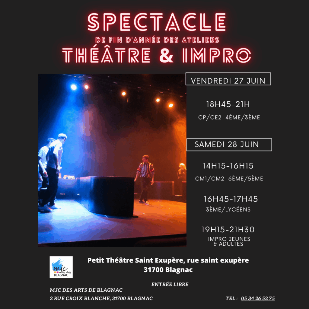 Affiche Spectacle Théâtre Fin d'Année 2025