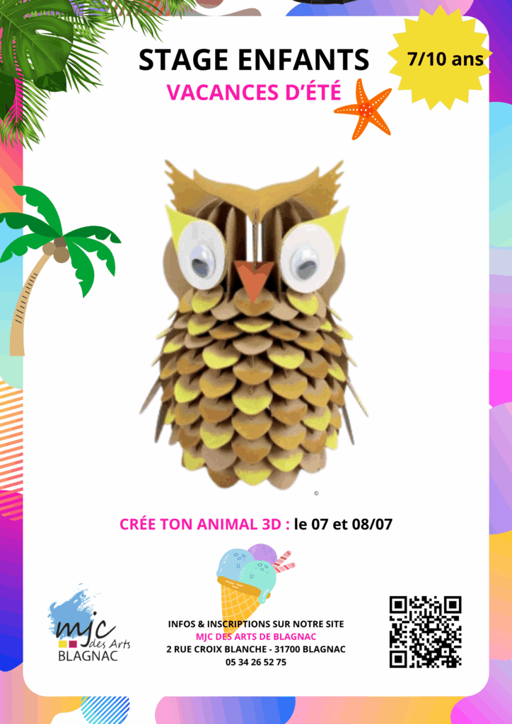 Stage Crée Ton Animal 3D