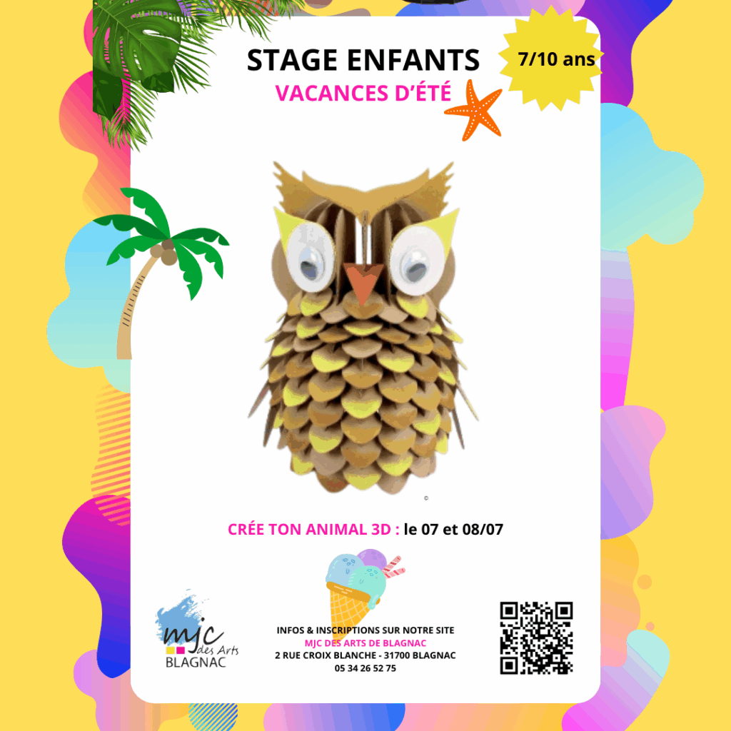Stage Crée Ton Animal 3D