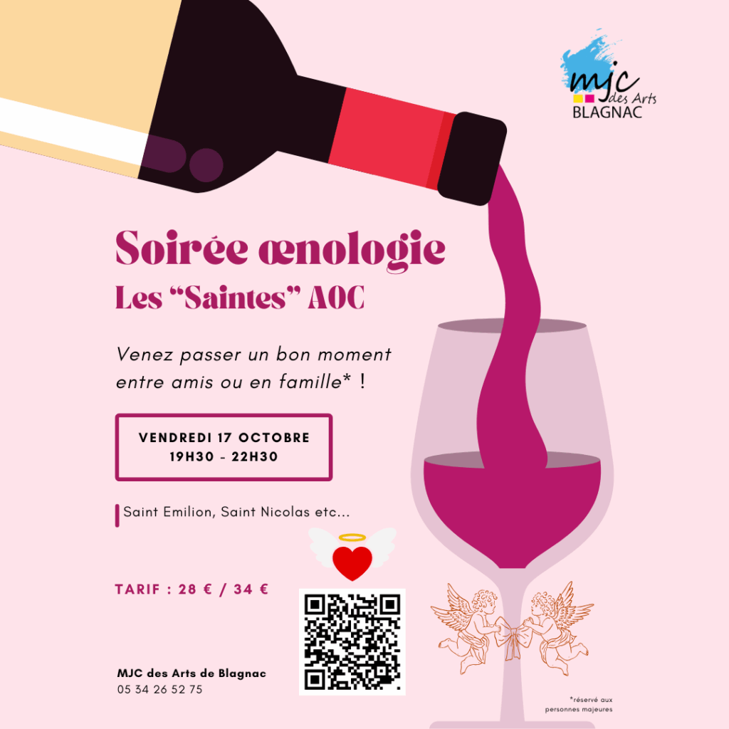 Soirée Oenologie Les Saintes AOC