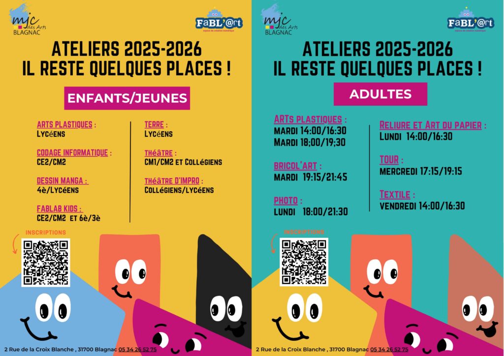 IL RESTE DES PLACES Enfants et Adultes