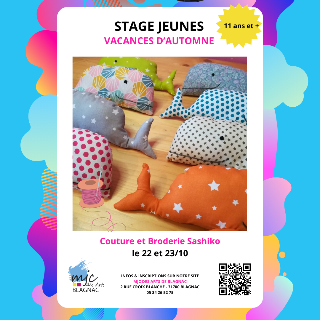 Stage Vacances d'Automne - Couture et Broderie Sashiko