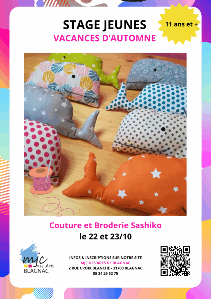 Stage Vacances d'Automne - Couture et Broderie Sashiko