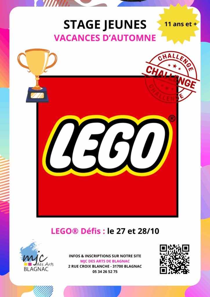 Stage Vacances d'Automne Lego Défis