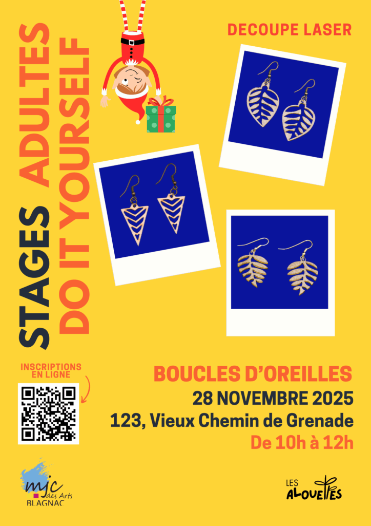 Stage Fablab DIY - Création de Boucles d'Oreilles 