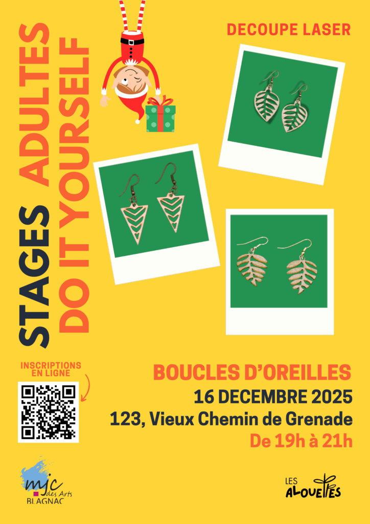 Stage Fablab DIY - Création de Boucles d'Oreilles