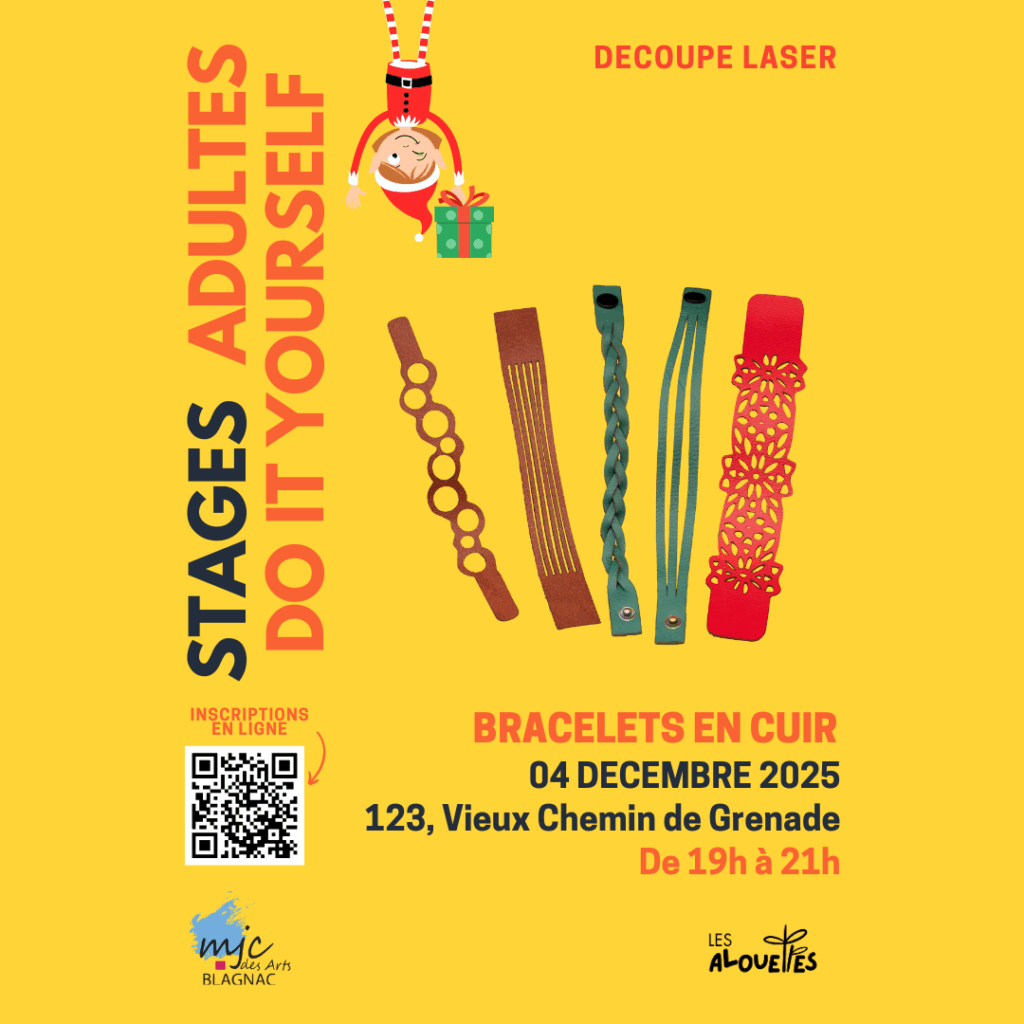 Stage Fablab DIY - Création de Bracelets en Cuir