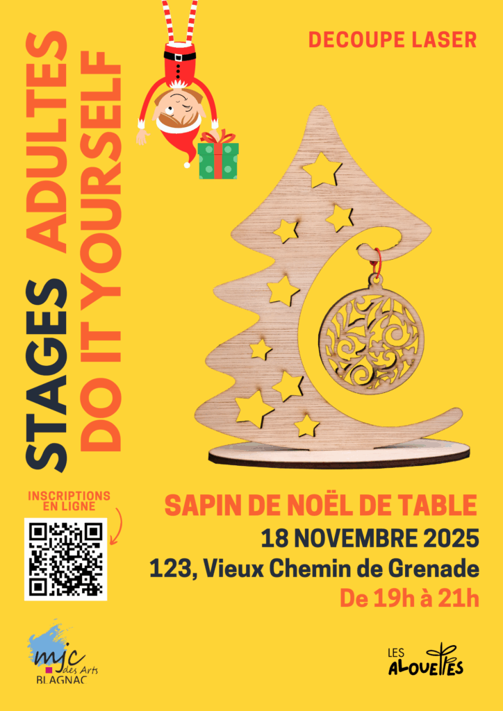 Stage Fablab DIY - Fabrique Ton Sapin de Table en Bois