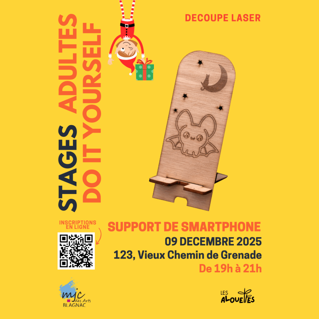 Stage Fablab DIY - Fabrique ton Support de Smartphone en Bois