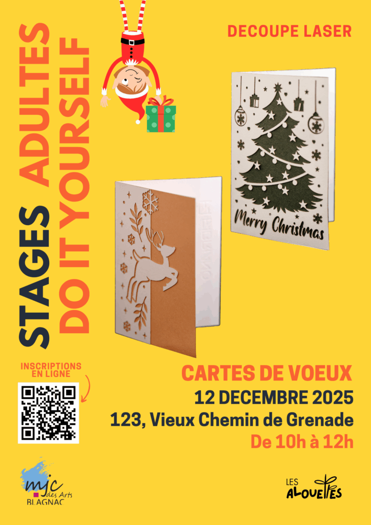 Stage Fablab DIY - Création de Carte de Voeux