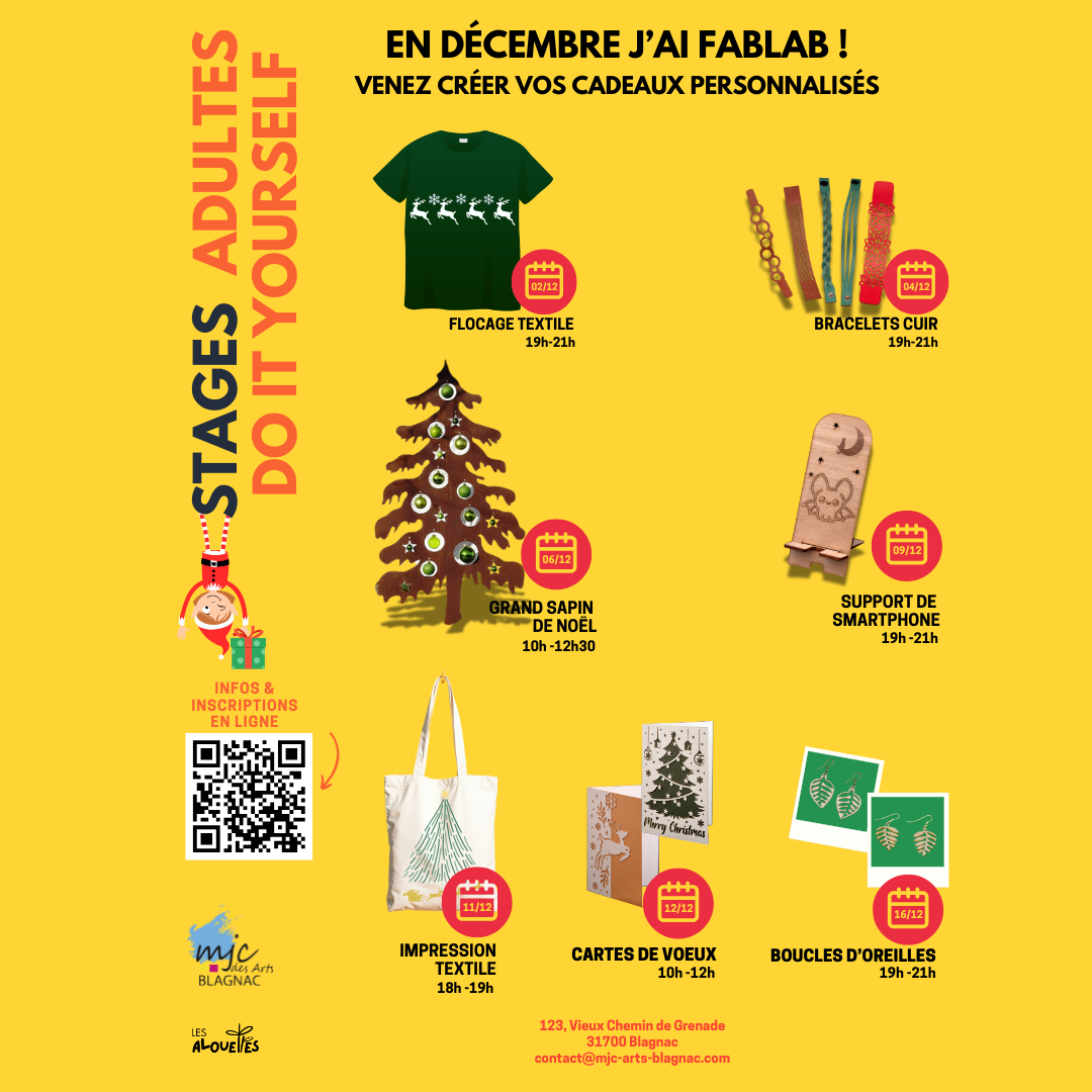 Stage Fablab DIY Noël - Décembre 2025