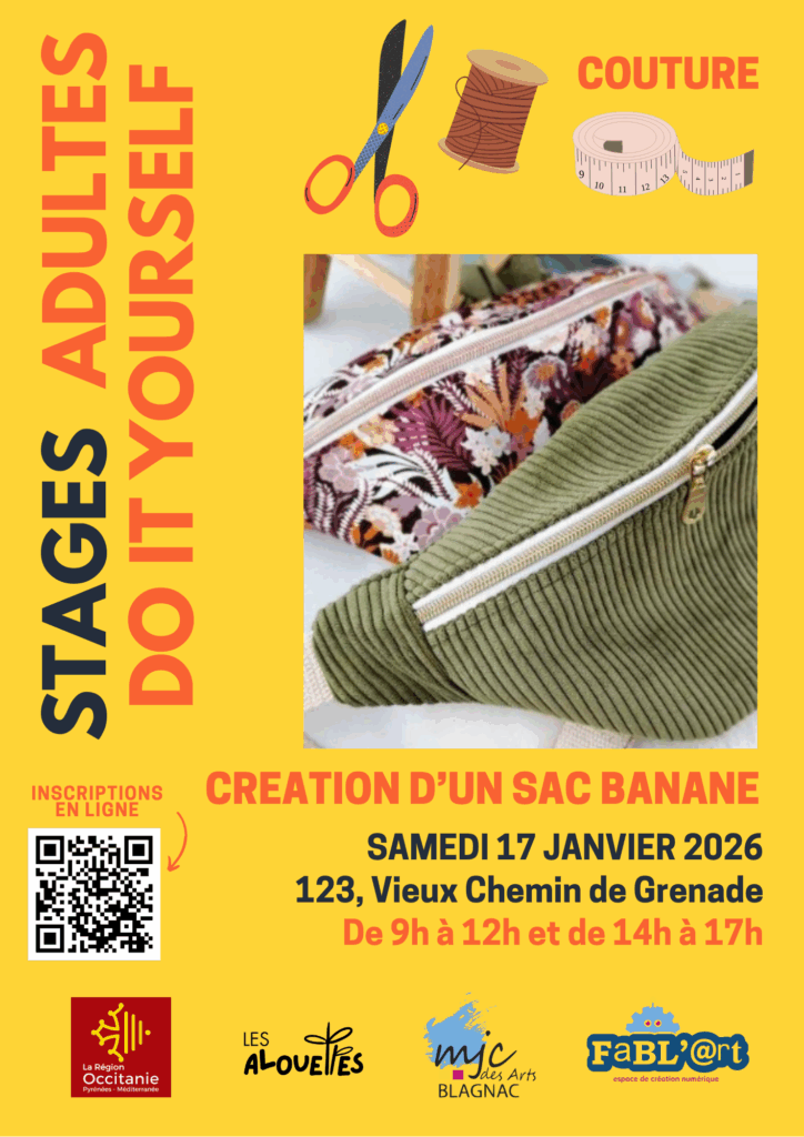 Stage Fablab DIY - Création d'un Sac Banane