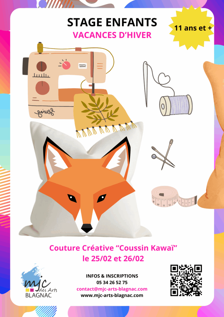 Stage Couture Créative Coussin Kawai