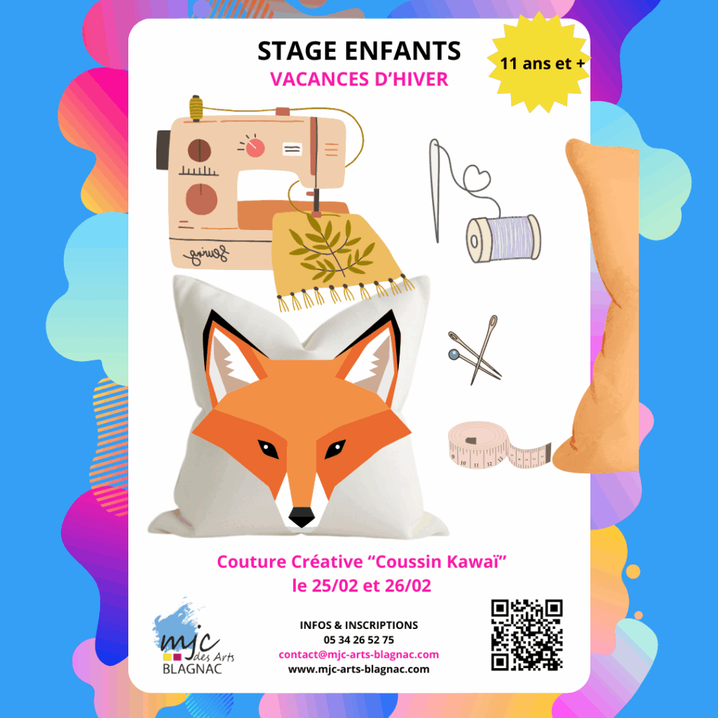 Stage Couture Créative Coussin Kawai