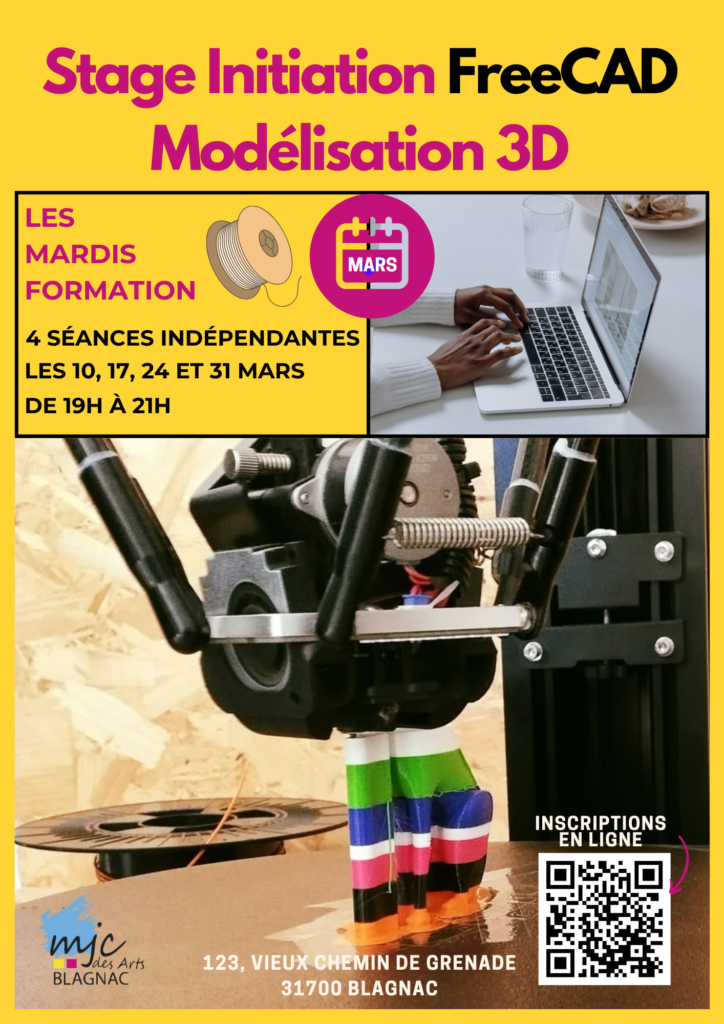 Stage Initiation à la Modélisation 3D avec Freecad