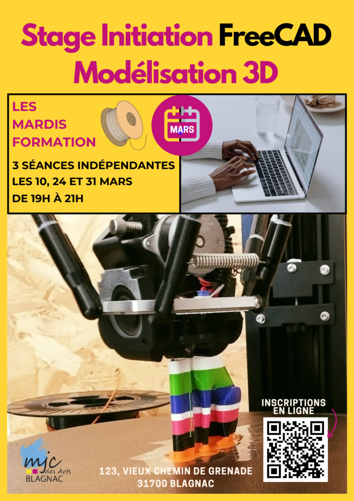 Stage Initiation à la Modélisation 3D avec Freecad