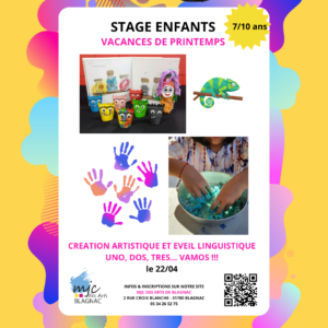 Stage Création Artistique et Eveil Linguistique (7/10 ans)