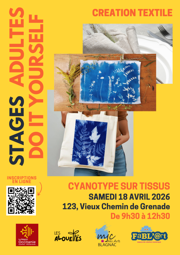 Stage Cyanotype sur Tissus