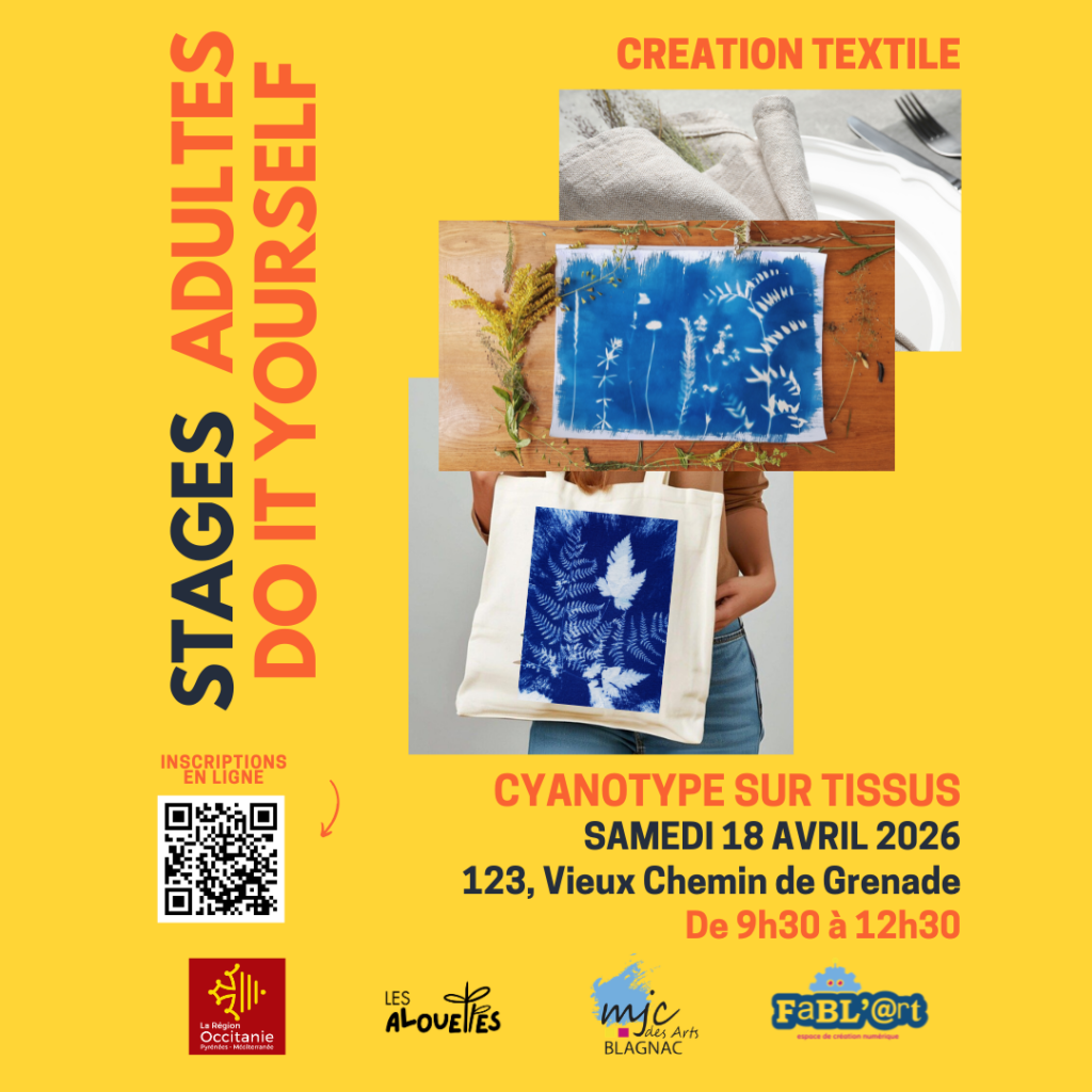 Stage Cyanotype sur Tissus