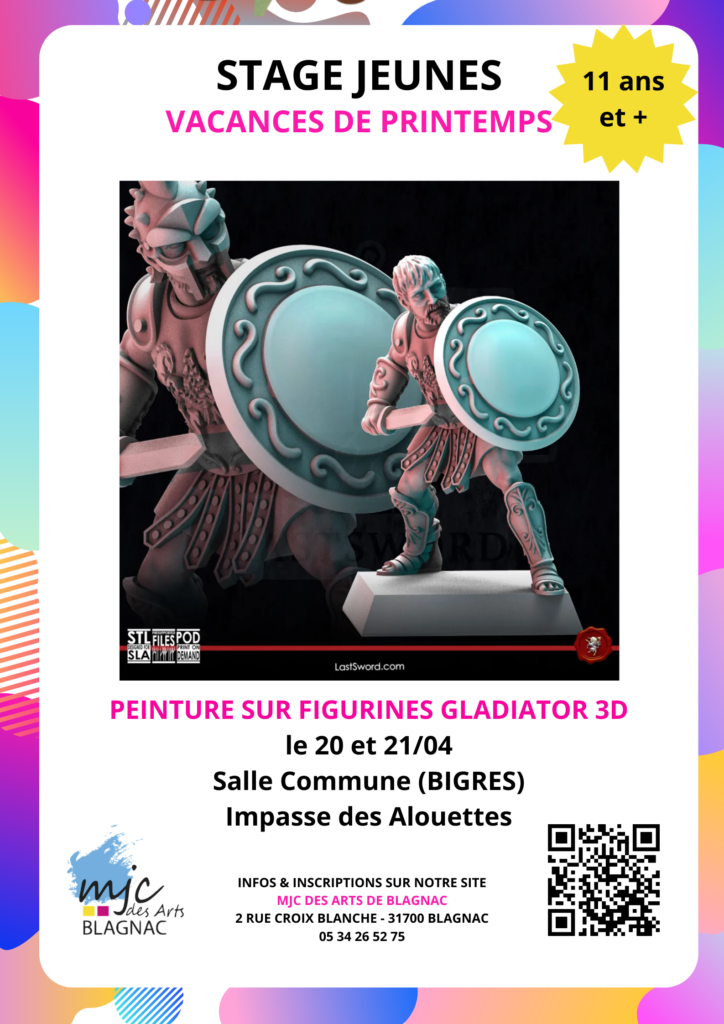 Stage Peinture sur Figurines Gladiator 3D