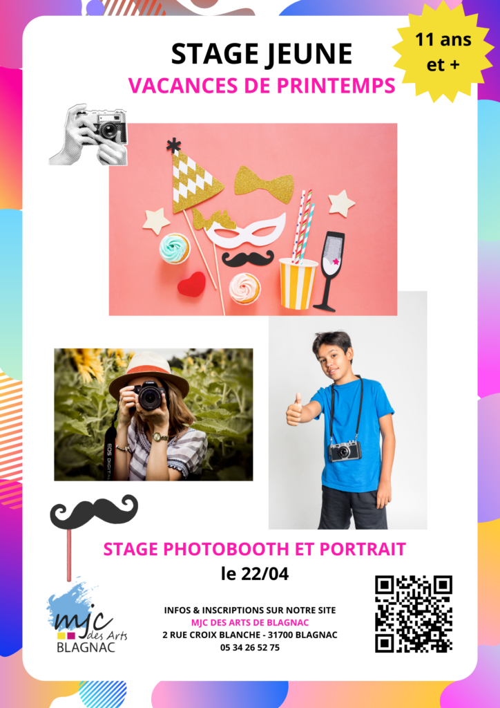 Stage Photobooth et Portrait (11 ans et +)