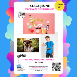 Stage Photobooth et Portrait (11 ans et +)