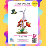 Stage Sculpture d'un Lapin Rigolo