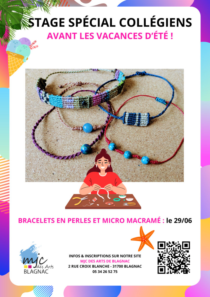 Stage Bracelet en Perles et Micro Macramé