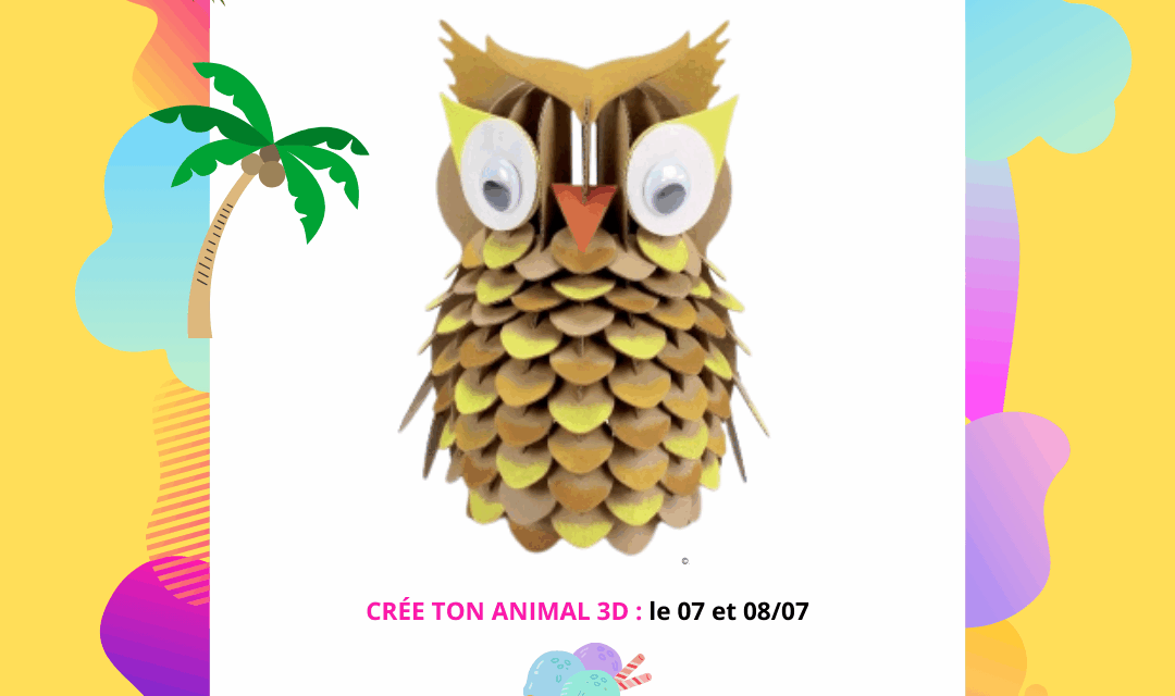 Stage Crée Ton Animal 3D