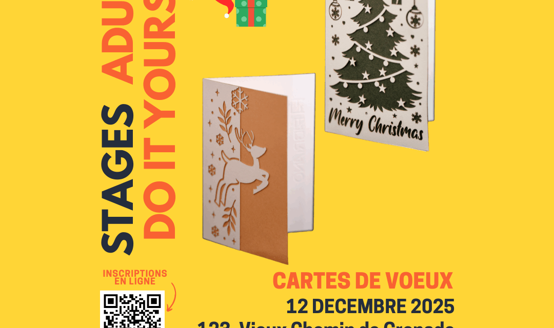 Stage Fablab DIY - Création de Carte de Voeux (Publication Instagram)